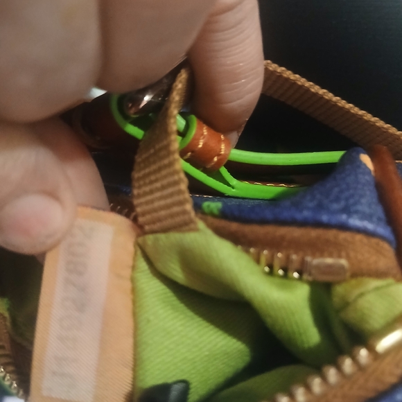 Dooney & Bourke Navy and Orange Satchel - Picture 3 of 4